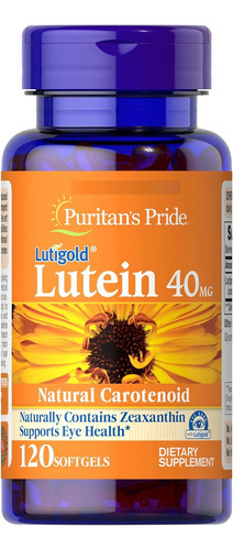 Luteína 40 Mg Zeaxantina 120 Cápsulas Salud Ojos Puritan's 