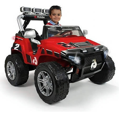 Montable Eléctrico Monster Car 24v Injusa Infantil Rojo