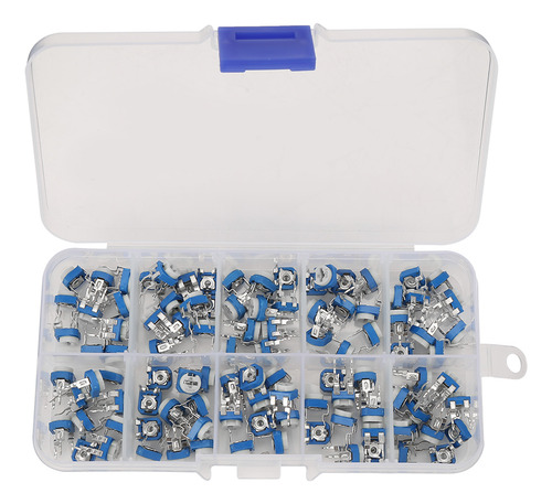 Trimmer Pot, 100 Unidades, 10 Valores, Resistencia Variable
