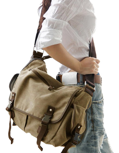 [actualizado] Vintage Canvas   Bag Large Book Laptop Sh...