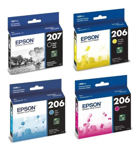 Combo Cartuchos Epson Originales 207 206 Para Xp2101 Xp 2101