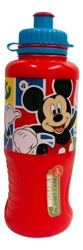 Botella De Agua Infantil Mickey Mouse 430ml Ar1 1068 Ellobo Color Rojo