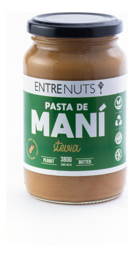 Mantequilla Mani Stevia Entrenuts Sin Tacc Sin Azucar X 4u.