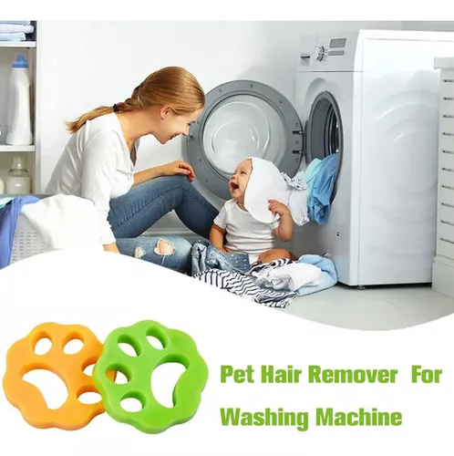 2 uds removedor de pelo para mascotas, lavadora antipelo, reutilizable para  quitar el pelo, lavadora antipelo, removedor de pelo para mascotas, para  limpiar el cabello oso de fresa Electrónica