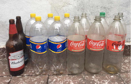 Envases De Plástico Coca, Pepsi 11 Y Cerveza 2