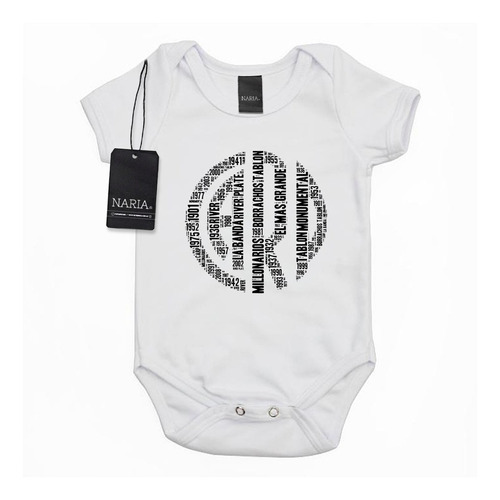 Body Bebe Manga Corta River Plate Dibujo Art Logo - Deri10