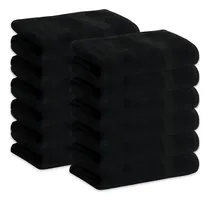 Comprar Green Lifestyle Juego De Toallas Negras A Prueba De Blanqueador, 100% Algodón, 16 X 25 Pies, Calidad De Spa Premium, Súper Suaves Y Absorbentes, Para Gimnasio, Piscina, Spa, Salón Y Hogar, Paquete De