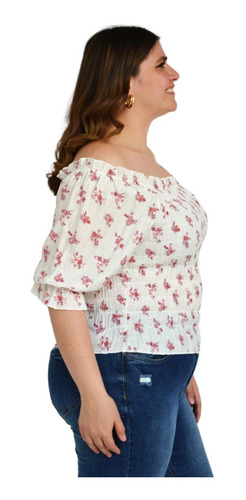 Blusa Campesina Tallas Extras, 11459 (blanco)