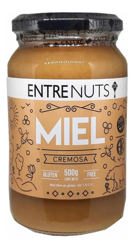 Miel De Abejas Cremosa Sin Gluten Entrenuts X 500 Grs.