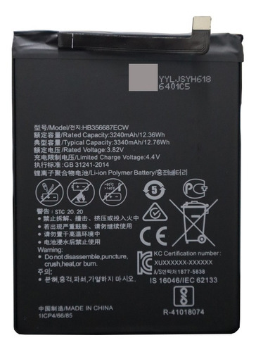 Bateria Compatible Huawei Nova 3i Psmart 2018 Hn356687ecw