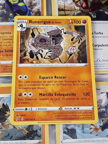 Renerigus 102/192,original De Pokemon Tcg En Español,rara.