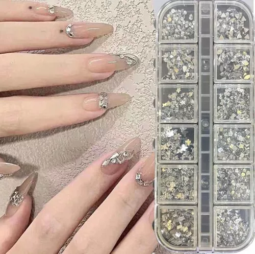 Set X12 Strass Cristales Piedras Decoración Uñas Nail Art