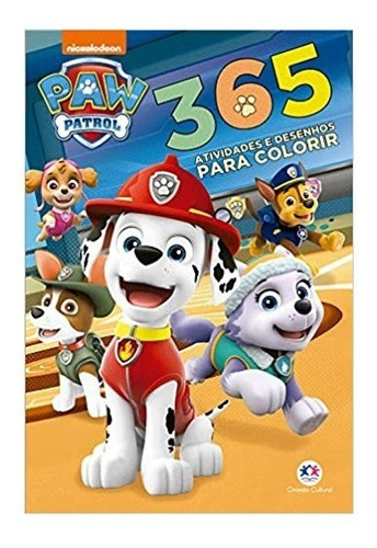 Livro Infantil 365 Atividade Desenho Colorir Patrulha Canina
