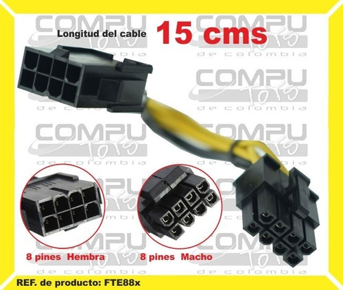 Extensor Conector 8 Pin A Board Ref: Fte88x Computoys Sas