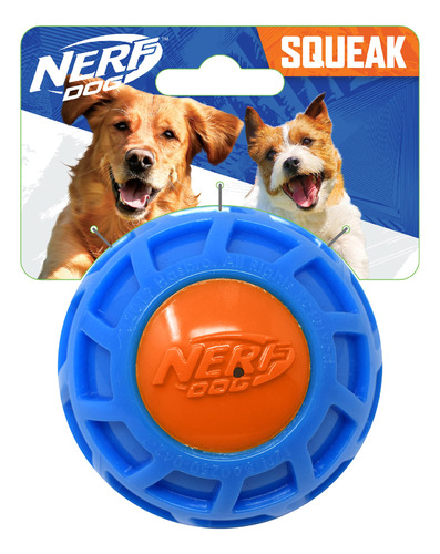 Nerf Dog Bola De Chirrido Tpr Exo De 3 Pulgadas - Azul/nara.