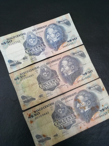 Billete De 50 Pesos Uruguayos 