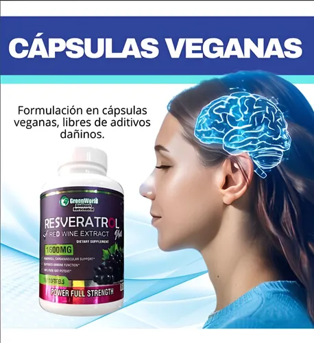 Resveratrol Plus 1600mg X 100 Capsulas Blandas Green World