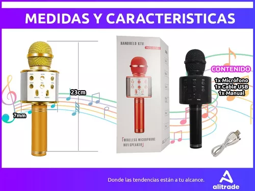 Micrófono Karaoke Niños 5w Bluetooth Efectos De Voz Parlante