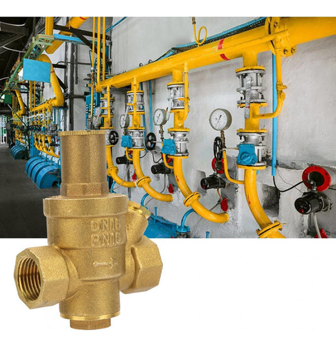 Regulador Reductor De Presión De Agua Ajustable De Latón De