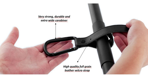 Ganchos Para Cochecito De Cuero Brute Strength - Negro 4x -