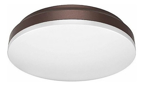 Lampara Plafon Sobreponer Decorativo Led Magg 12w Luz Fria Color Marrón