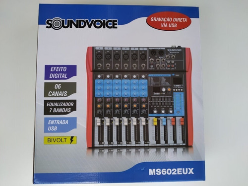 Imagem 7 de 10 de Mesa De Som Soundvoice 6 Canais Ms 602