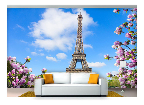 Papel De Parede Cidade Paris Torre Eiffel 3d Ncd207