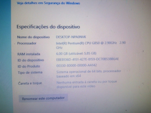 Imagem 7 de 7 de Cpu Desktop Lenovo Tinkcenter Edge 71, G850, 6gb, Hd 500