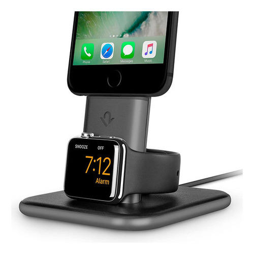 Cargador Dual Twelve South Hirise Para iPhone / Apple Watch Color Negro