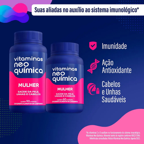 Kit 4x Multivitaminico Mulher 60 Comprimidos - Neo Química