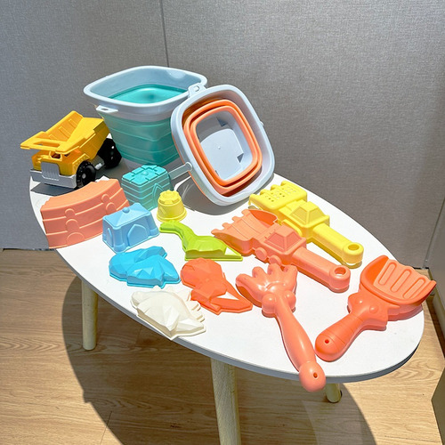 A Conjunto De Baldes De Praia Dobráveis, Brinquedos De Verão