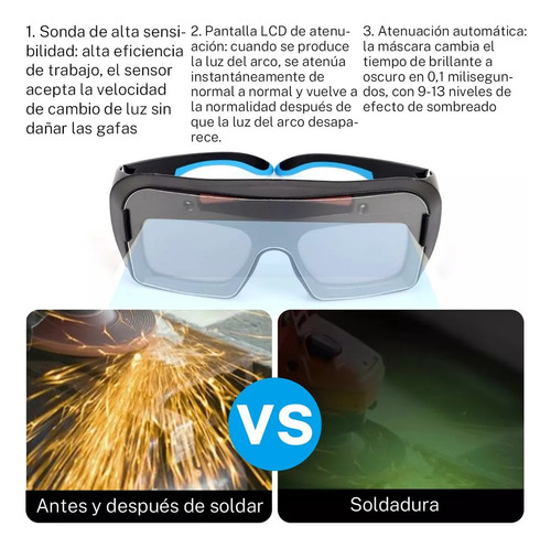Gafas De Seguridad Para Soldar Con Oscurecimiento Automático
