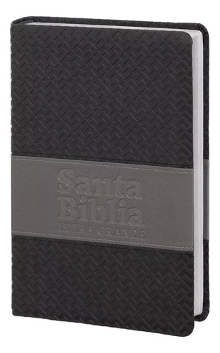 Biblia Reina Valera 2000 Actualizada Gris Negro Letra Grande