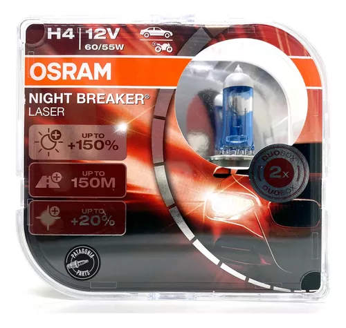 Lámpara H4 Osram Original 12v 60/55w Uv Auto Bilux Nolin