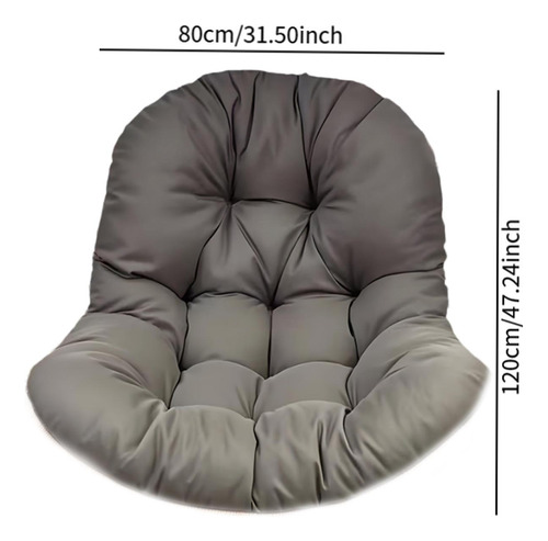 Cojín Para Silla Tipo Huevo, Suave, Cómodo Y Gris Oscuro