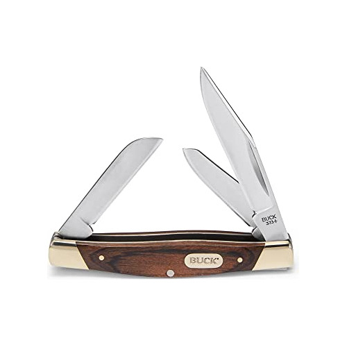 373 Trio 3-blade Folding Pocket Knife With Wood Handle