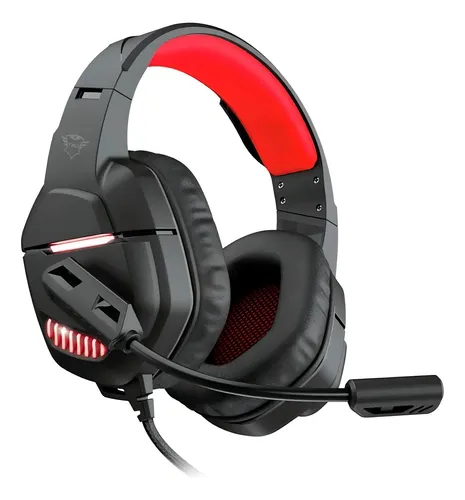 Headset Gamer Trust Nixxo Luz Led Red Usb P2 Drivers 50mm