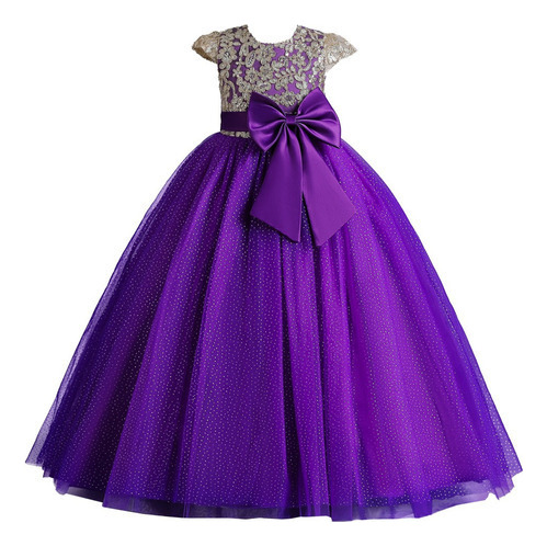 Vestido Para Niña Fiesta Cumpleaño Princesa Graduación Navid