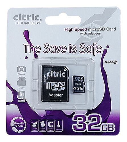 100 Tarjetas De Memoria Micro Sd Citric 32gb