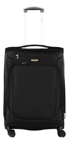 Maleta De Viaje Samsonite Hyperspin 3 Black Mediana Color Negro