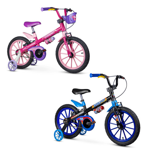 Bicicleta Aro 16 Menino Menina Infantil Nathor 5 A 8 Anos