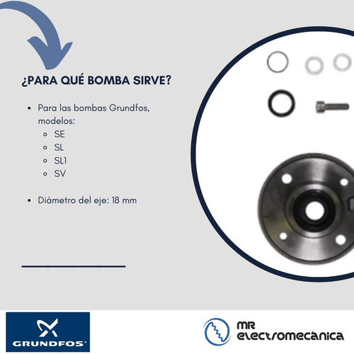 Imagen 9 de 10 de Sello Grundfos Para Bombas Se Sl Sl1 Sv - Codigo 96106536