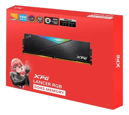 Memória Xpg Lancer 32gb Ddr5 6000mhz Ax5u6000c3016g-dclarbk