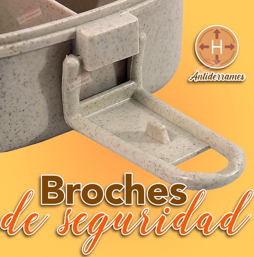 Imagen 5 de 7 de Topper Ecológico Fibra De Trigo Anti Derrames Lunch Mx-009