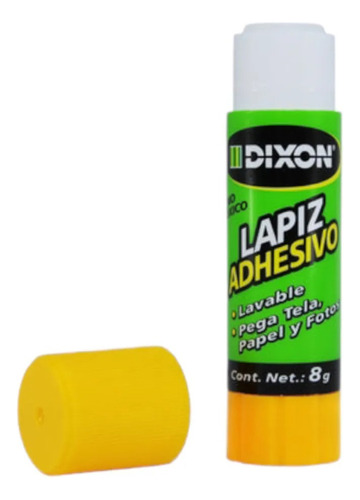 Paquete Lapiz Adhesivo Dixon 8gr 30 Piezas Barra Escolar Verde Lima