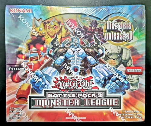 Yugioh Battle Pack 3 Monster League Booster Box Display Ingl