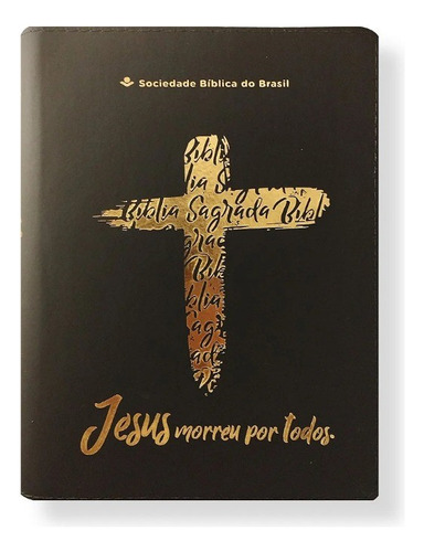 Bíblia Linha Ouro - Jesus, Capa Preta, Índice Digital, Beira Pintada E Zíper, De Sociedade Bíblica Do Brasil. Editora Sbb Em Português