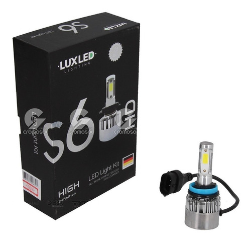 Imagen 1 de 7 de Lampara Cree Led H11 H16 12v S6 Plus Con Cooler X2 Luxled