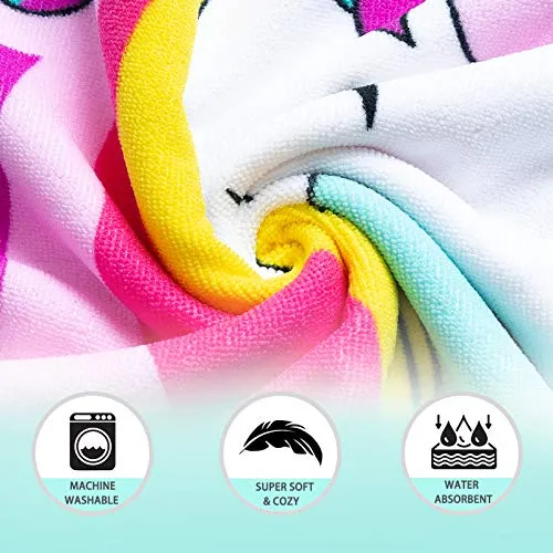 Novforth - Toalla De Bano De Unicornio Para Ninos Pequenos,
