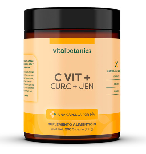 Vitamin C Boost Con 200 Capsulas- Suplemento A Base De Vitam